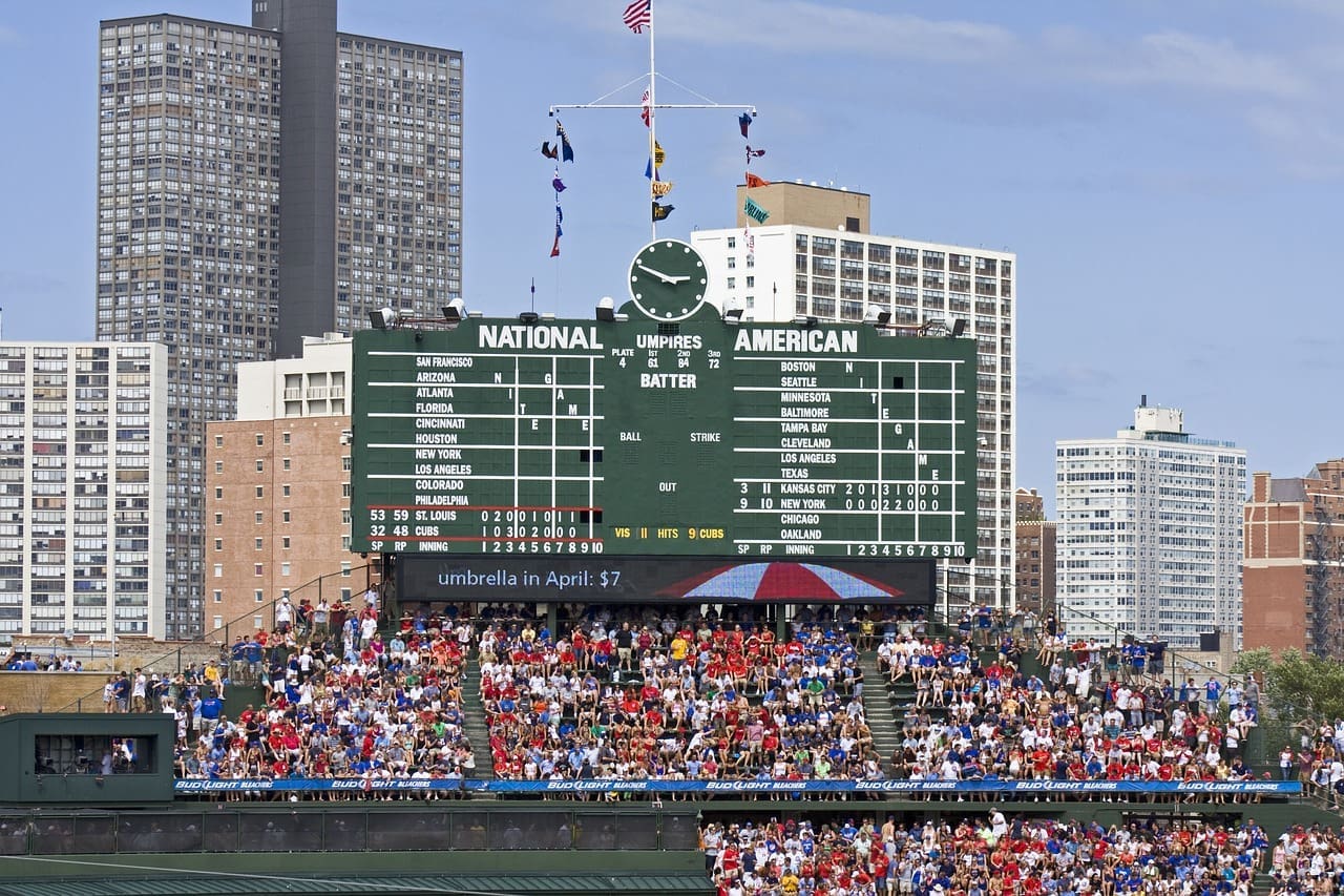 Wrigley Field during a game day.