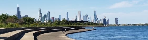 An image taken near 31st Street Beach in Chicago.